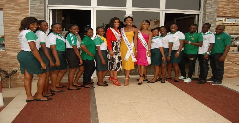visite  de la miss Cameroun 2019 à l’agence 777 Yaoundé de touristique express 